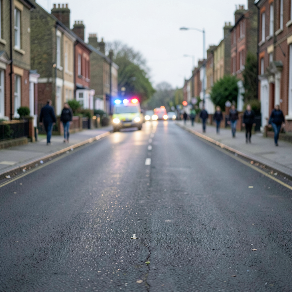 Officers detain individual after disturbance in local town
